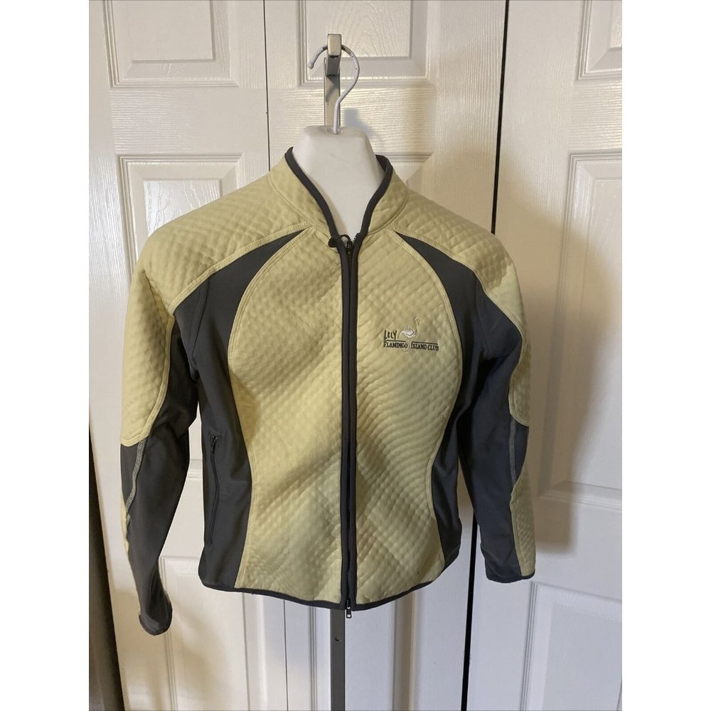NIKE GOLF Ladies Jacket  LELY FLAMINGO ISLAND CLUB Florida SM 4-Yellow